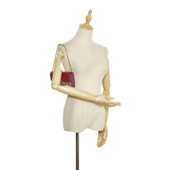 Gucci GG Supreme Padlock Chain Wallet Shoulder Bag Brown - Picture 12 of 12